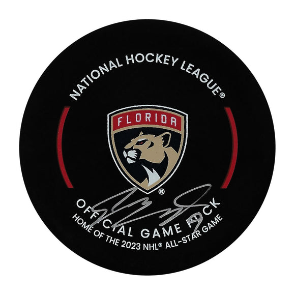 Sam Bennett Autographed Florida Panthers Official Game Puck