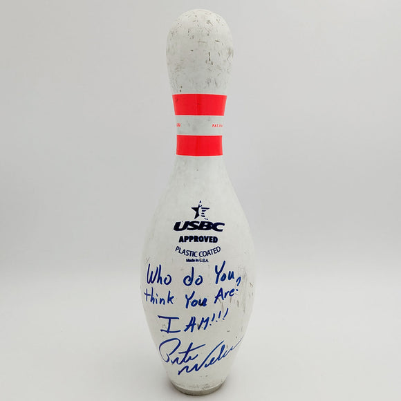 Pete Weber Autographed USBC Bowling Pin w/Inscription