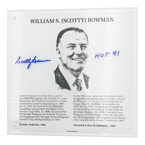 Scotty Bowman Autographed NHL Legends HOF Plaque