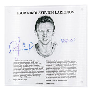 Igor Larionov Autographed NHL Legends HOF Plaque