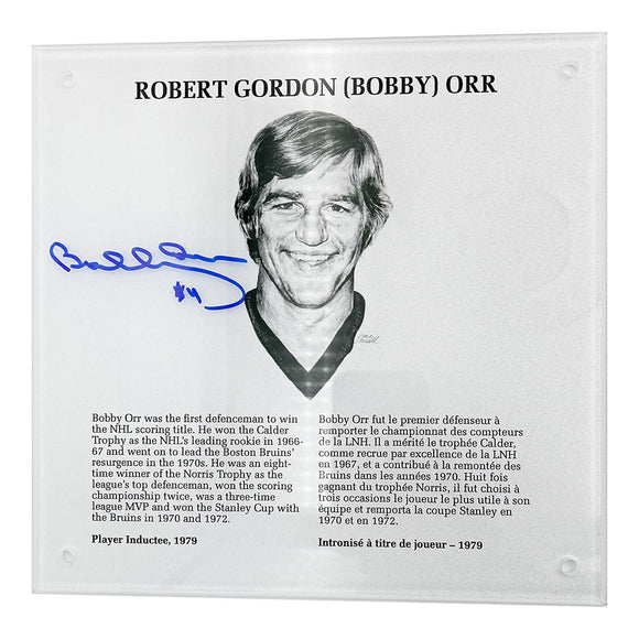 Bobby Orr Autographed NHL Legends HOF Plaque