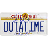 Michael J. Fox/Christopher Lloyd Autographed "OUTATIME" License Plate