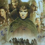 "Lord of the Rings - The Fellowship of the Ring" 24X36 Poster - 5 Autographs