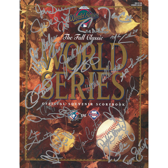 Toronto Blue Jays Team-Signed 1993 World Series Program