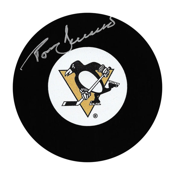 Tom Barrasso Autographed Pittsburgh Penguins Puck