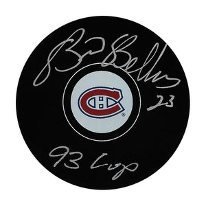 Brian Bellows Autographed Montreal Canadiens Puck