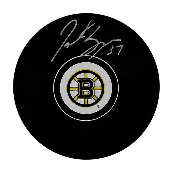 Patrice Bergeron Autographed Boston Bruins Puck