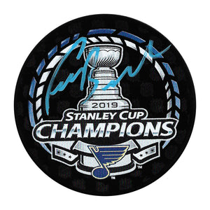 Craig Berube Autographed 2019 Stanley Cup Champions Puck