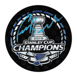 Craig Berube Autographed 2019 Stanley Cup Champions Puck