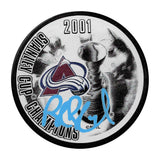 Rob Blake Autographed 2001 Stanley Cup Champions Puck