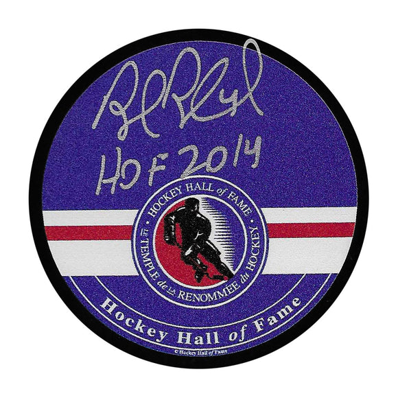 Rob Blake Autographed Hockey Hall of Fame Signature Puck w/