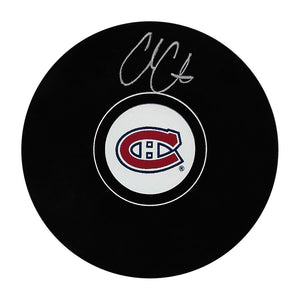 Cole Caufield Autographed Montreal Canadiens Puck