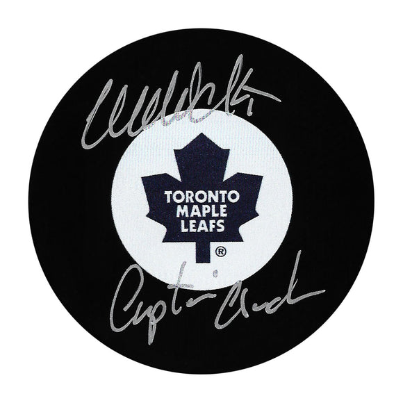 Wendel Clark Autographed Toronto Maple Leafs Puck w/