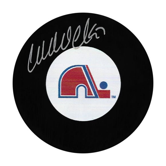 Wendel Clark Autographed Quebec Nordiques Puck