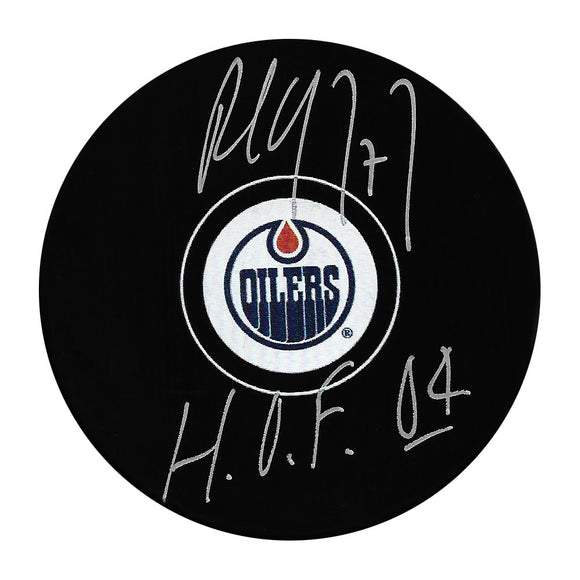 Paul Coffey Autographed Edmonton Oilers Puck