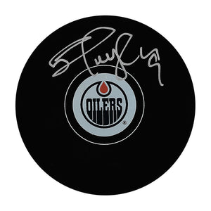 Shayne Corson Autographed Edmonton Oilers Puck