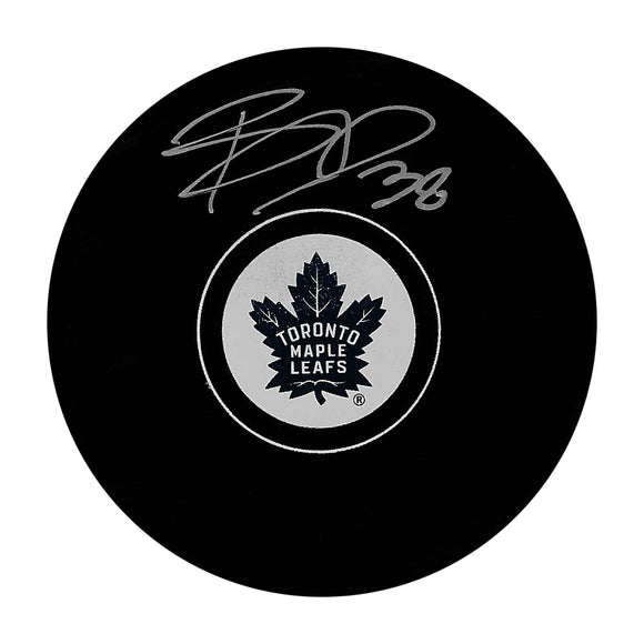 Ben Danford Autographed Toronto Maple Leafs Puck