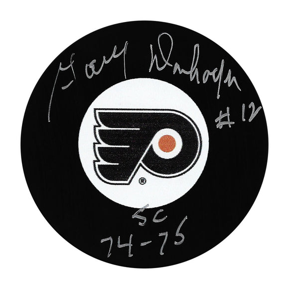 Gary Dornhoefer Autographed Philadelphia Flyers Puck w/