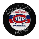 Bob Gainey Autographed Montreal Canadiens Puck (Old Logo w/"HOF 92")