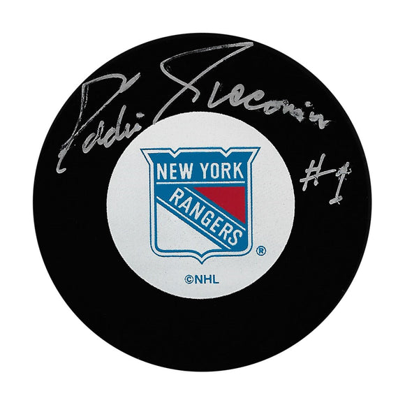 Ed Giacomin Autographed New York Rangers Puck