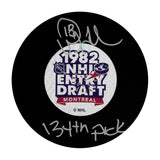 Doug Gilmour Autographed 1982 NHL Draft Puck