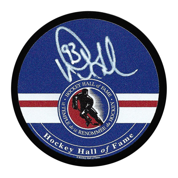 Doug Gilmour Autographed Hockey Hall of Fame Puck