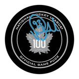 Doug Gilmour Autographed Toronto Maple Leafs 100th Anniversary Official Game Puck