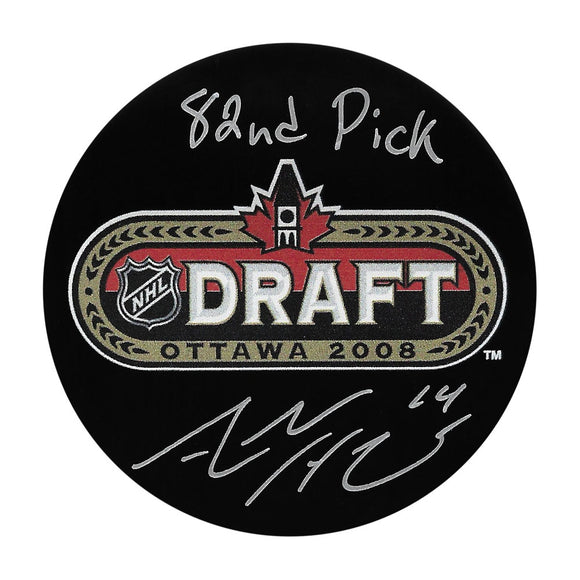 Adam Henrique Autographed 2008 NHL Draft Puck w/