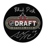 Adam Henrique Autographed 2008 NHL Draft Puck w/"82nd Pick"