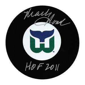 Mark Howe Autographed Hartford Whalers Puck