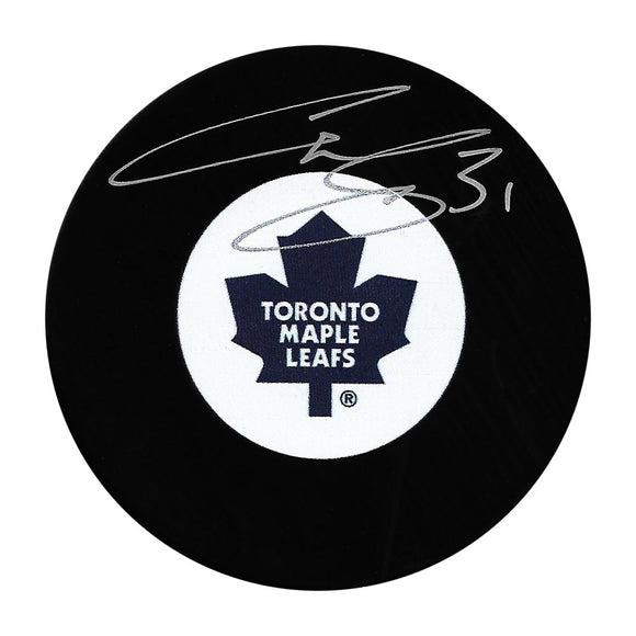 Curtis Joseph Autographed Toronto Maple Leafs Puck