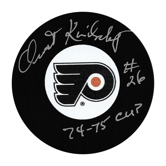 Orest Kindrachuk Autographed Philadelphia Flyers Puck w/