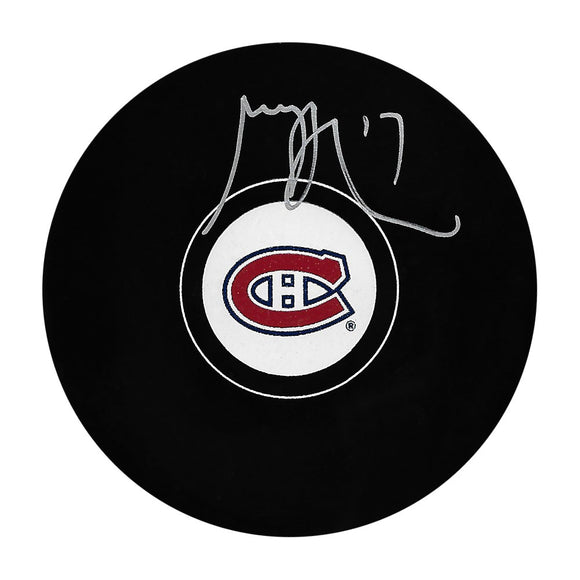 Georges Laraque Autographed Montreal Canadiens Puck