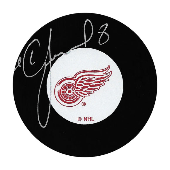 Igor Larionov Autographed Detroit Red Wings Puck