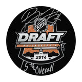 Dylan Larkin Autographed 2014 Draft Puck w/"15th Overall"