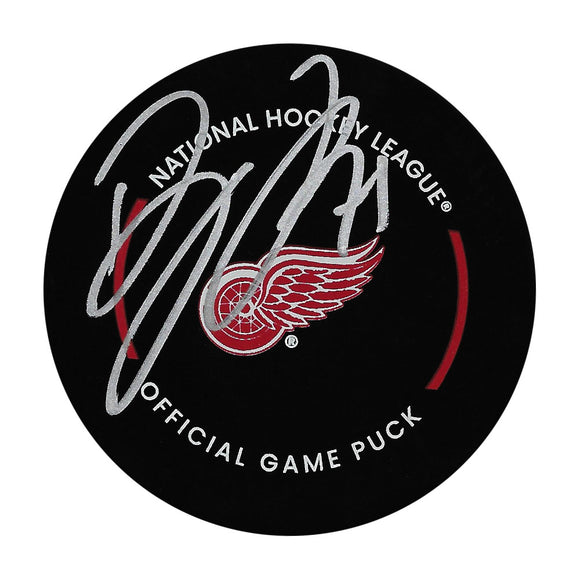Dylan Larkin Autographed Detroit Red Wings Official Game Puck