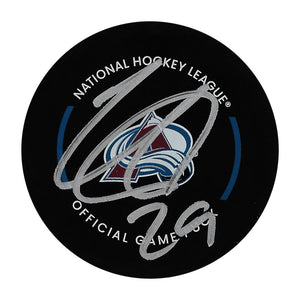 Nathan MacKinnon Autographed Colorado Avalanche Official Game Puck