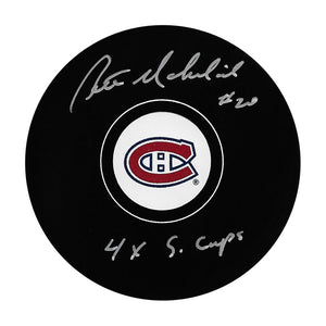 Pete Mahovlich Autographed Montreal Canadiens Puck