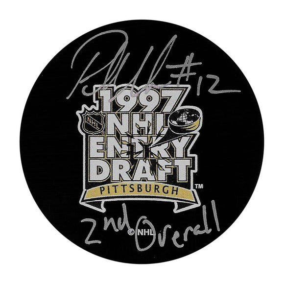 Patrick Marleau Autographed 1997 NHL Draft Puck w/