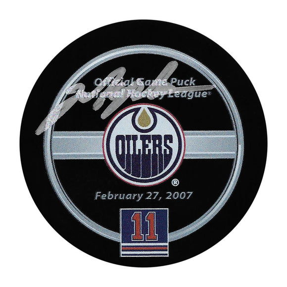 Mark Messier Autographed Retirement Night Official Game Puck