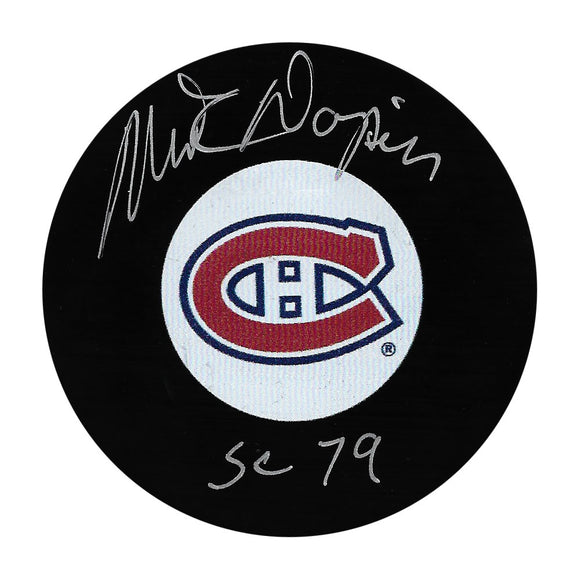 Mark Napier Autographed Montreal Canadiens Puck