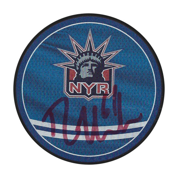 Rick Nash Autographed New York Rangers Reverse Retro Puck