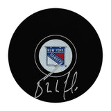 Bernie Nicholls Autographed New York Rangers Puck