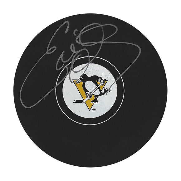 Ed Olczyk Autographed Pittsburgh Penguins Puck