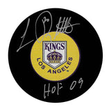 Luc Robitaille Autographed Los Angeles Kings Puck (w/HOF 09)
