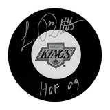 Luc Robitaille Autographed Los Angeles Kings Puck (Silver & Black w/HOF 09)