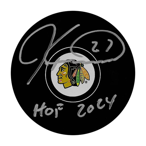 Jeremy Roenick Autographed Chicago Blackhawks Puck w/