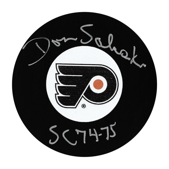 Don Saleski Autographed Philadelphia Flyers Puck w/