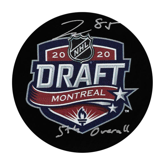 Jake Sanderson Autographed 2020 NHL Draft Puck w/
