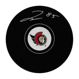 Jake Sanderson Autographed Ottawa Senators Puck